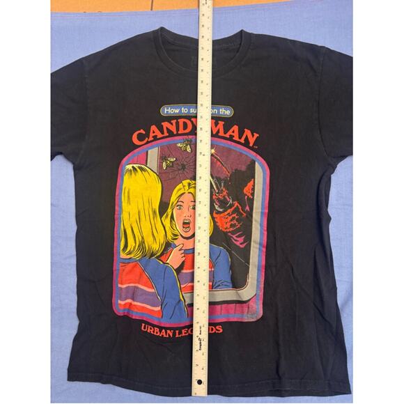 Men's Urban Legends How to Summon Candyman Graphic T-shirt Size L Black horror - Picture 5 of 9
